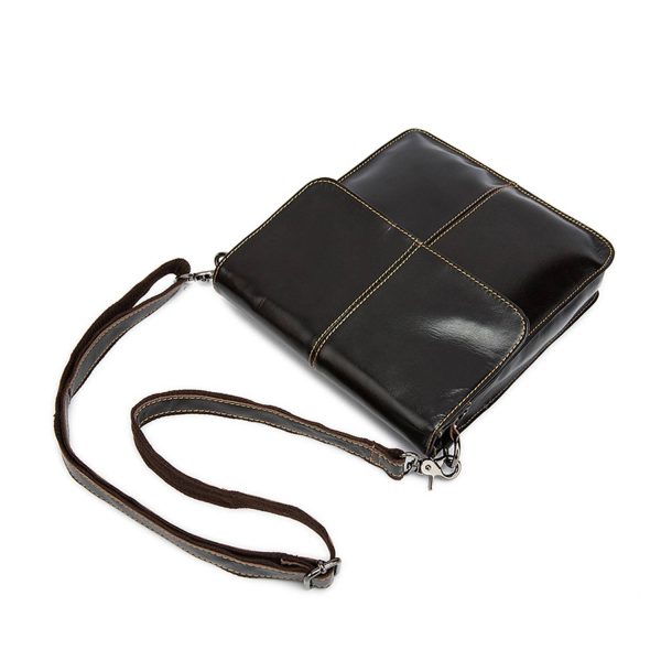 Genuine cowhide leather single shoulder bag for man