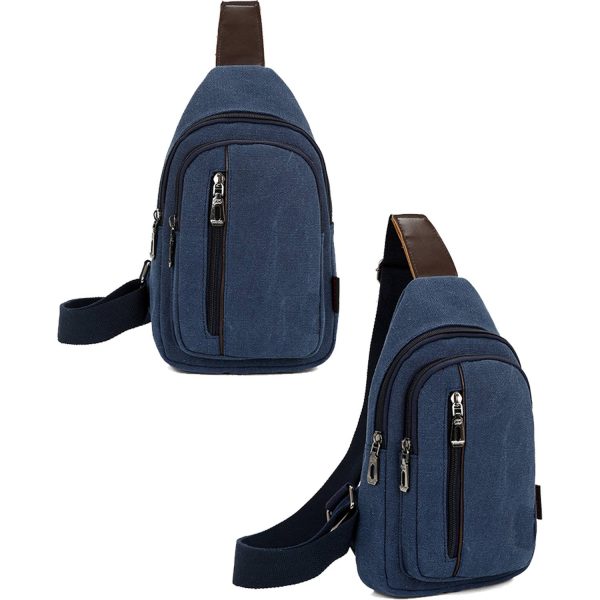 Crossbody Canvas Sling Bag Backpack with Adjustable Strap