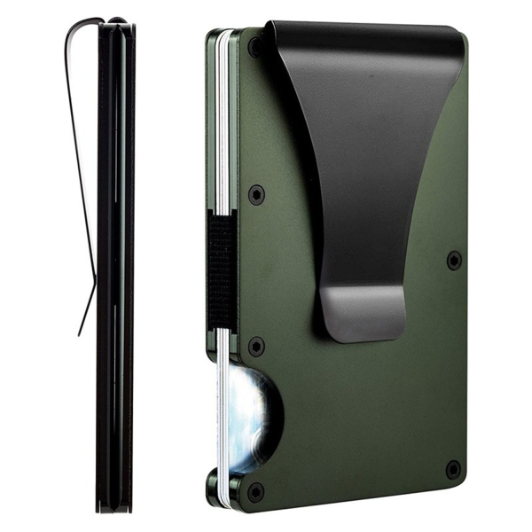 Slim Metal Wallet with Money clip