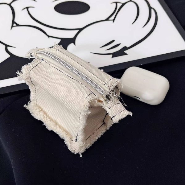 Mini Canvas Zippered Portable Storage Bag