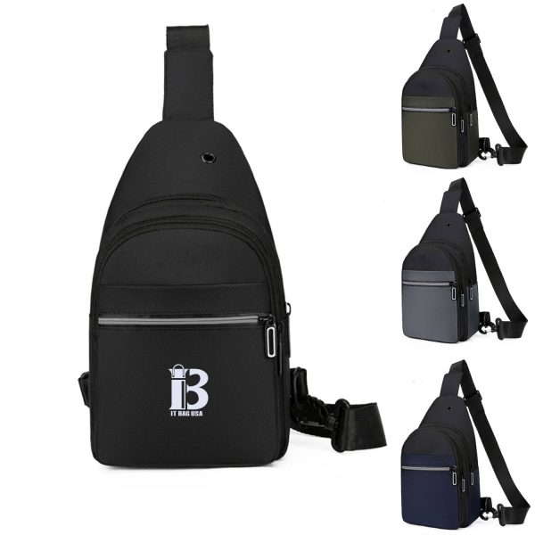 Cycling fitness storage Chest bag with reflective strip