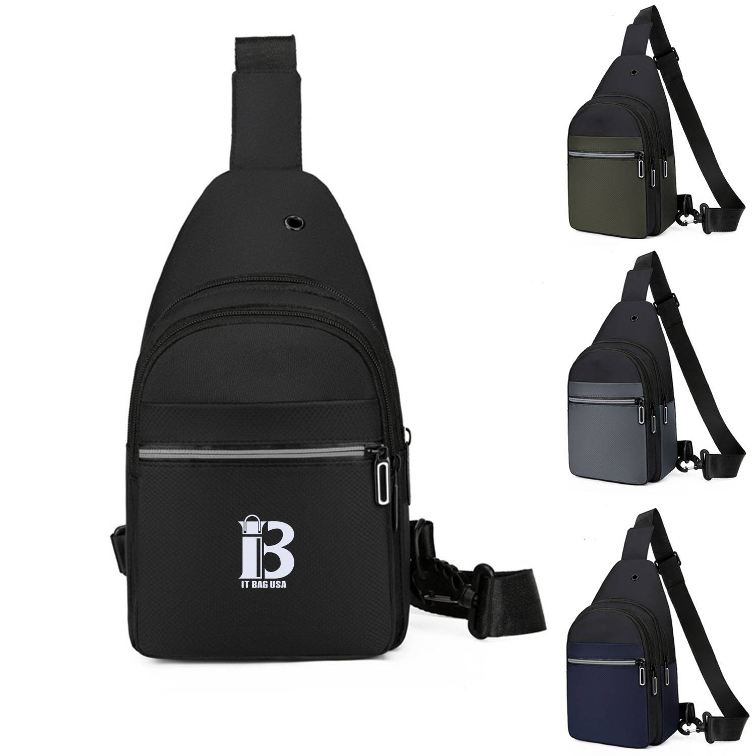 Cycling fitness storage Chest bag with reflective strip