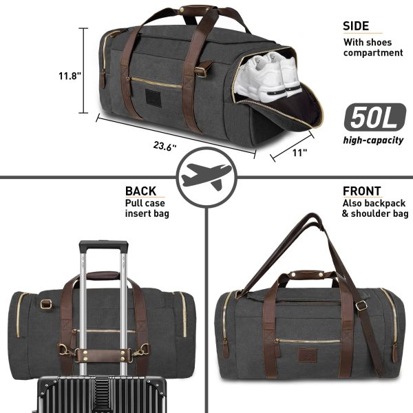 Large Capacity Canvs Backpack Duffel Bag For Travel