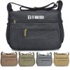 Light Weight Canvas Messenger CrossBody Bag for Women