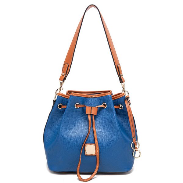PU Large capacity cross-body bucket bag