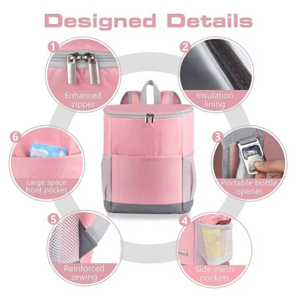Double-shoulder cooler insulated bag