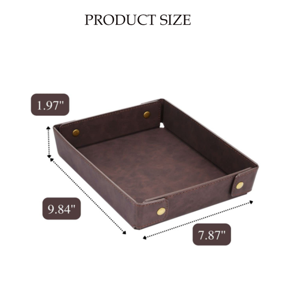 PU Leather Tray Organizer