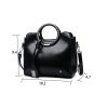 PU woven tote bag handbag for women With a round bracelet