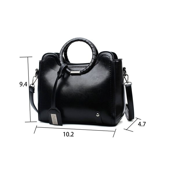 PU woven tote bag handbag for women With a round bracelet