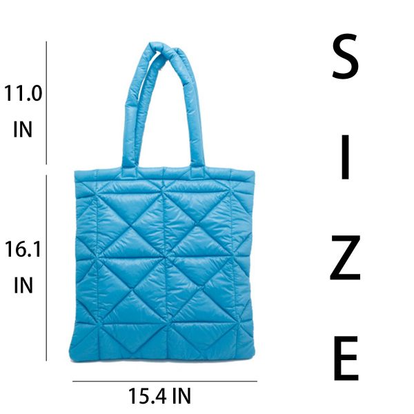 Nylon Simple puff down tote bag