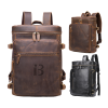 Men's retro Genginue leather backpack
