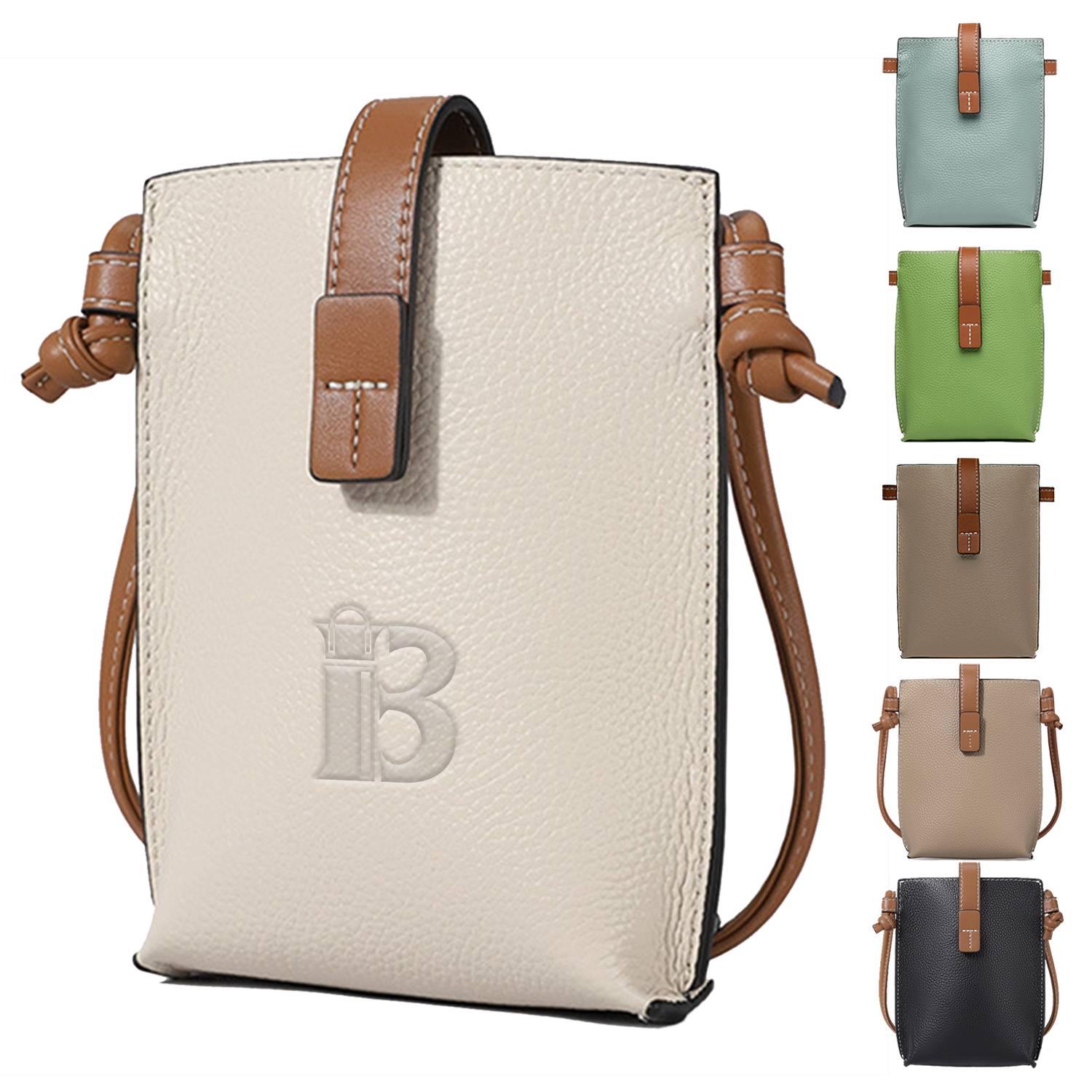 Genuine Leather Simple shoulder cross-body pouch bag