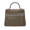 Retro double pocket zipper tote bag handbag