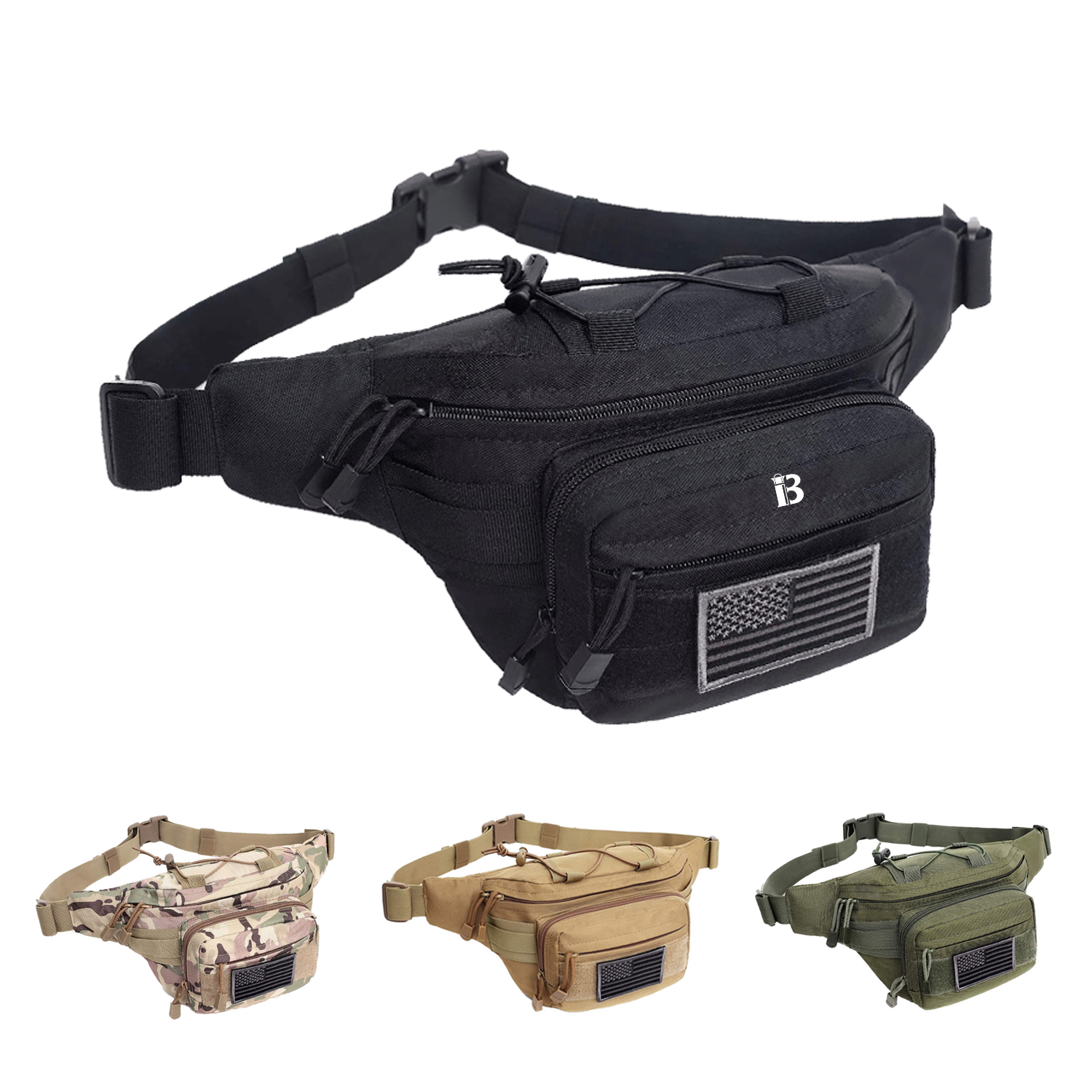 Tactical Fanny Pack Military Waist Bag Hip Belt Utility Fish