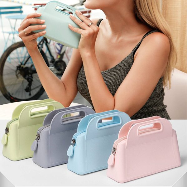 Silicone handbag makeup bag