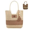 Jute Straw Beach Woven Tote Rattan Shoulder Bag