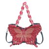 PU butterfly backpack/crossbody bag
