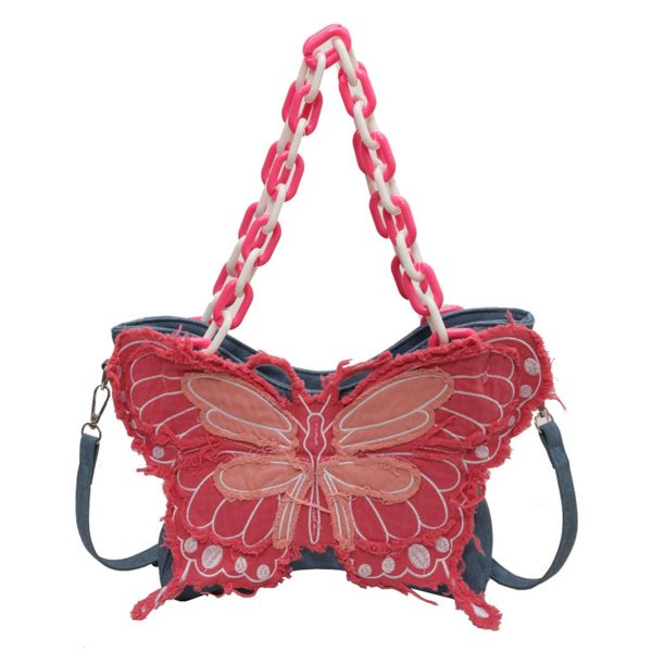 PU butterfly backpack/crossbody bag