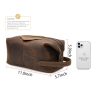 Genuine Leather Washable set-in pocket Cosmetic bag