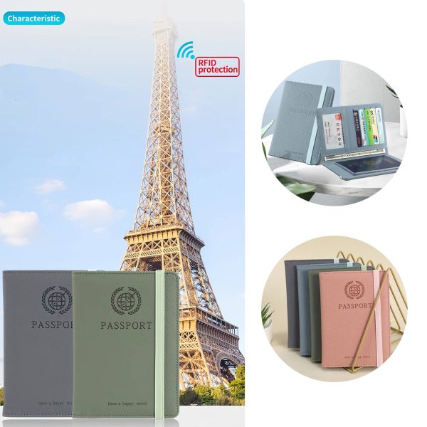 PU Leather passport wallet card holder