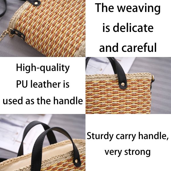 Jute Vintage daily commute diagonally across straw bags