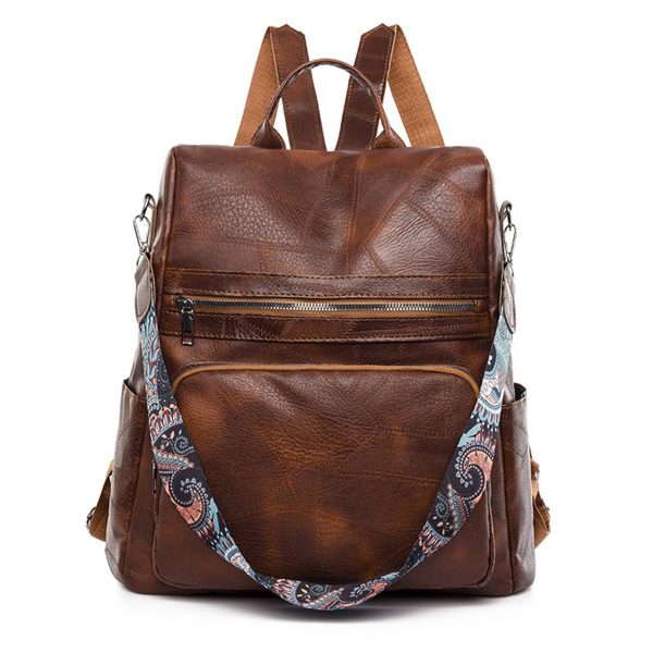 Polyurethane Women Waterproof Purse Travel Backpack