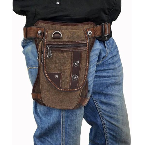 Vintage Canvas Shoulder Messenger Leather Patchwork Bag