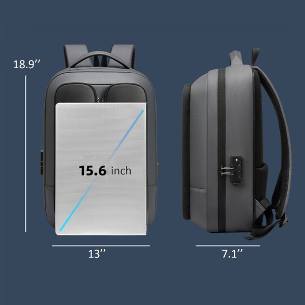 Oxford men's computer backpack with charging port