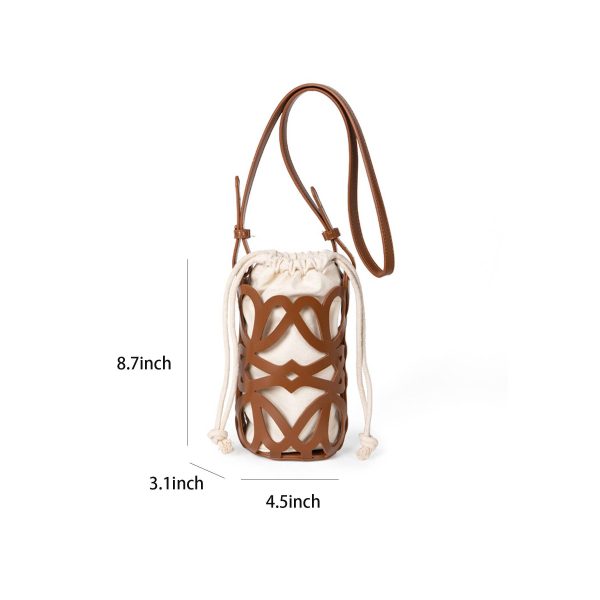 Canvas bucket Cross-body bag