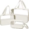 Travel Clear PVC&PU Cosmetic Makeup Bag for Women
