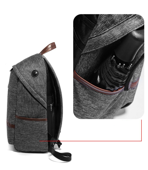 Anti-Theft Lightweight Casual Canvas Laptop Backpack