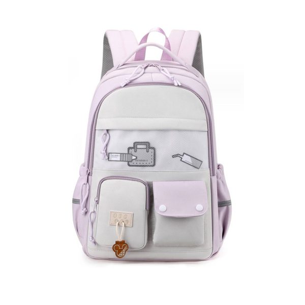 Simple And Versatile Nylon Student‘s Backpack