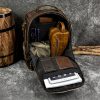 Large Capacity Leather Travel Retro Men's Backpack
