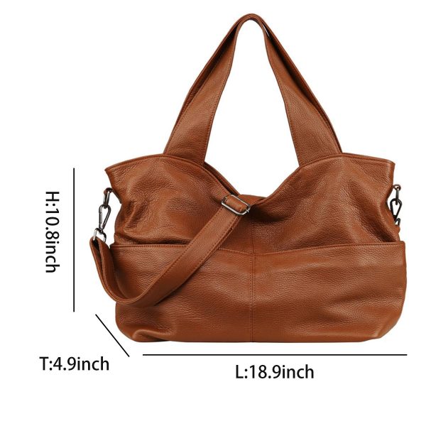 Women's Soft Genuine Leather Tote Bag