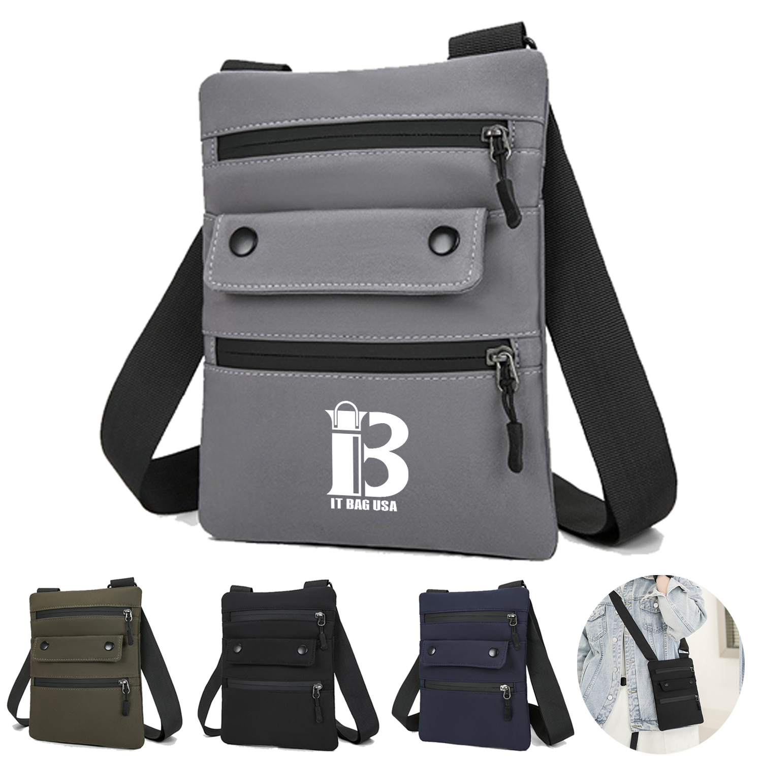 Small Messenger Bag with Long Shoulder Strap