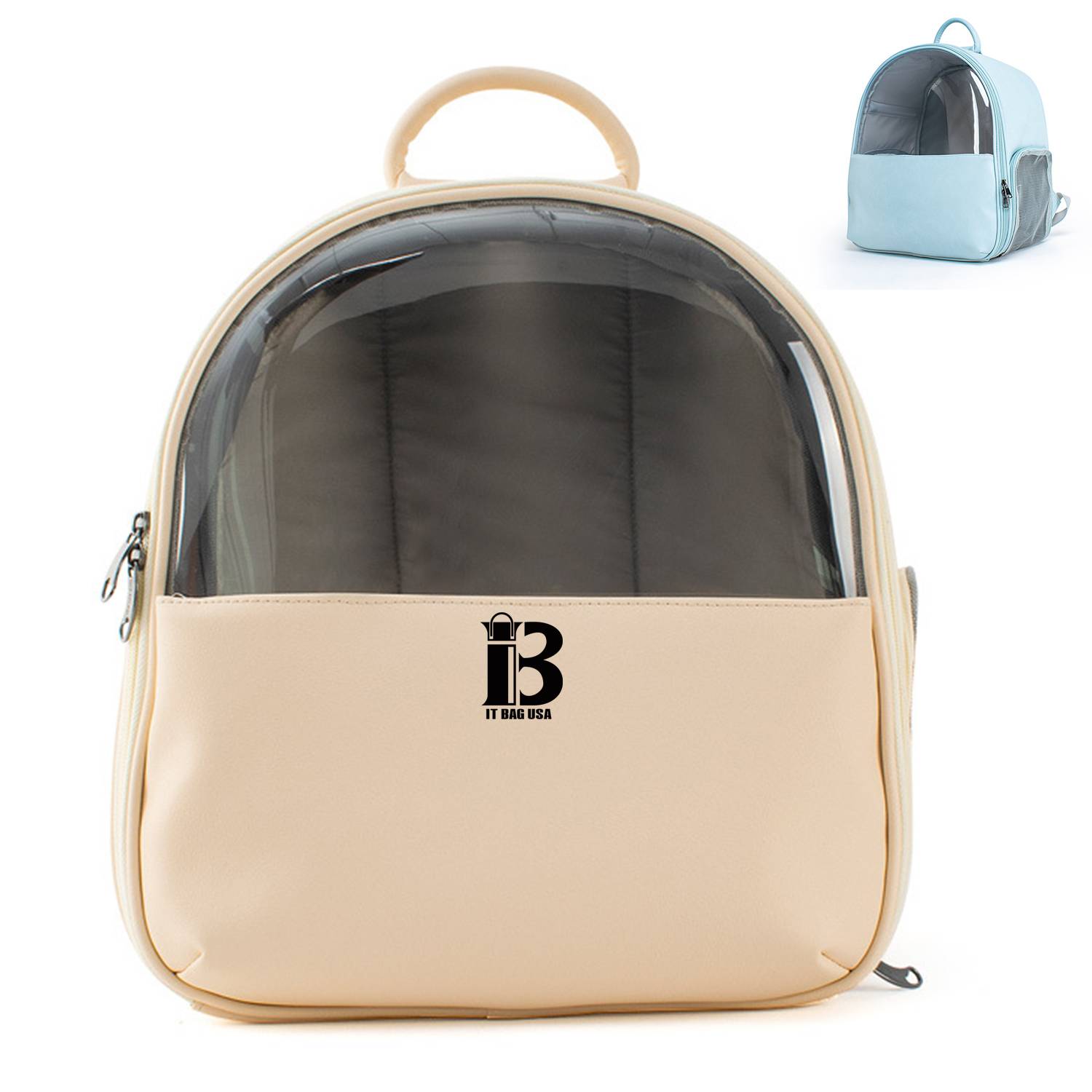 PVC And Leather Pet Backpack