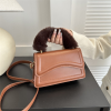 PU Solid Color Portable Diagonal Bag