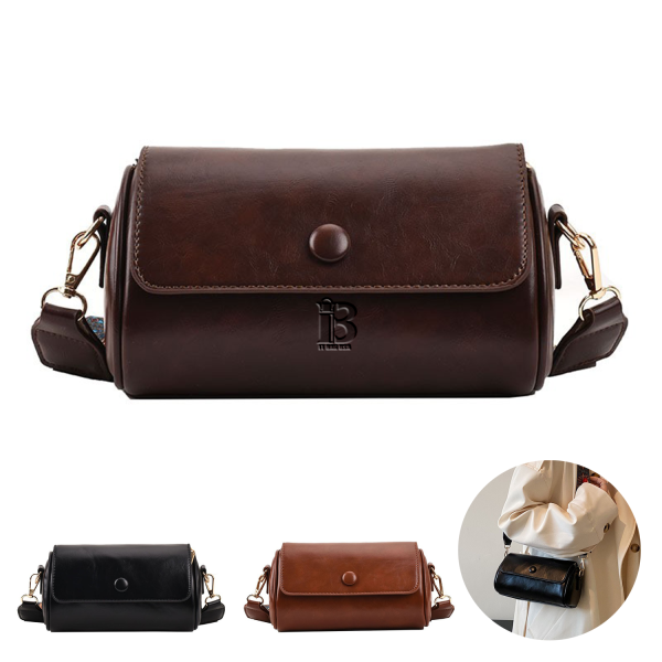 1fe74e46-0941-4275-b8d7-b6e4ac2af353_BGZA277.1.png PU Leather Single Shoulder Crossbody Cylinder Bag