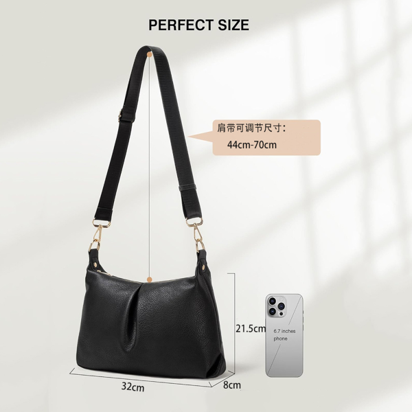 Trendy PU Leather Large Shoulder CrossBody Bag