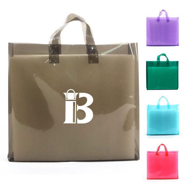 PVC super transparent handbag shopping bag
