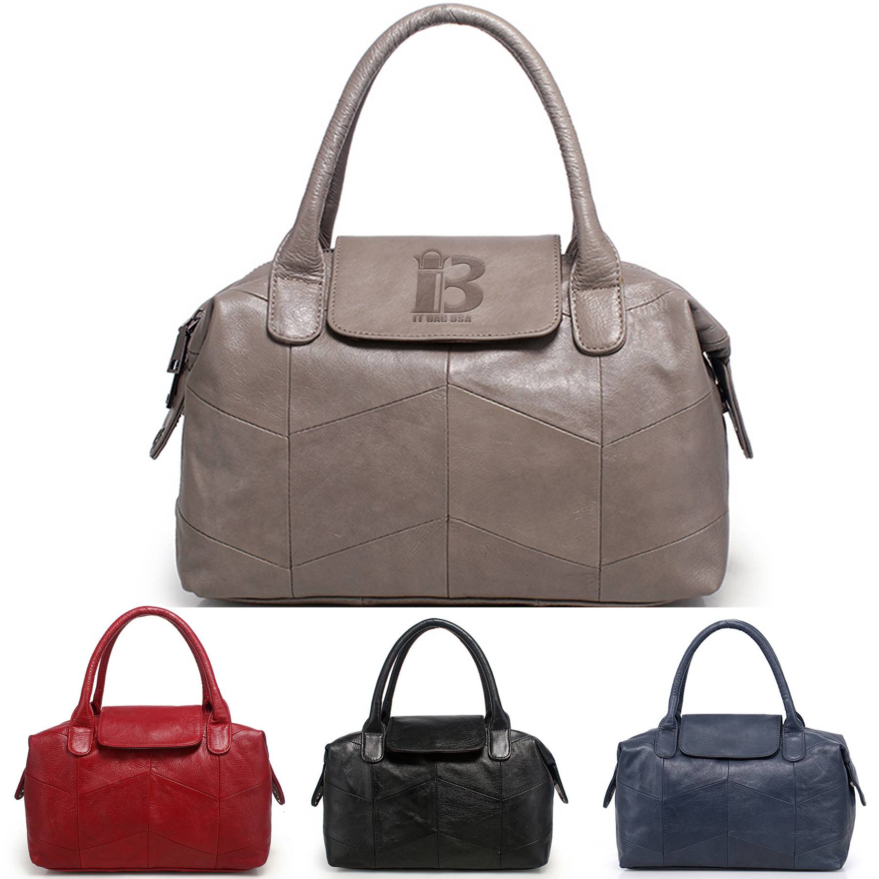 Genuine Leather Crossbody Satchel Handbags
