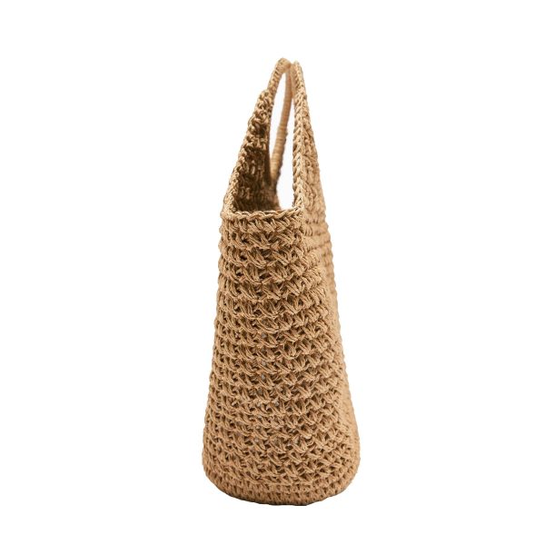 Hand-woven Straw Large Bag Round Handle for women