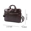 Genuine Leather Briefcase Laptop Messenger Bag