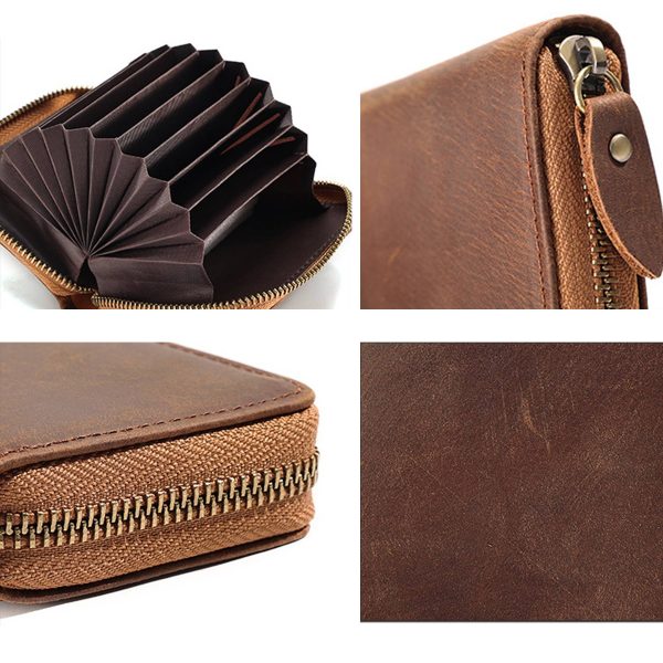 Genuine Leather Men Wallet Card Holder