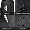 Nylon Sling Backpack with USB crossbody bag for Men