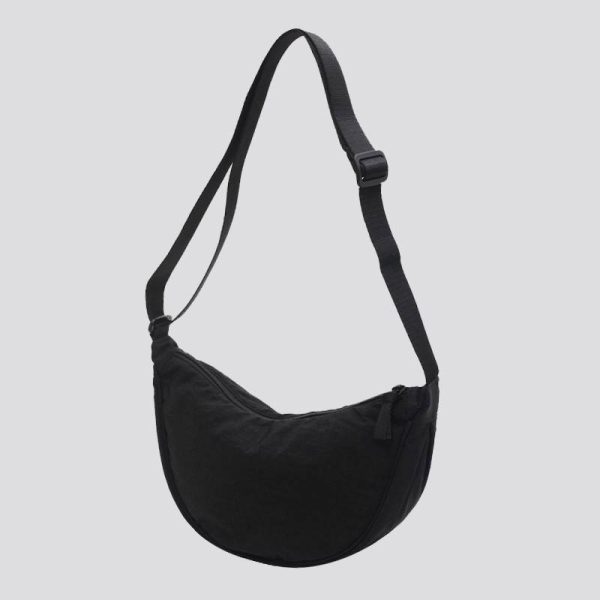 Nylon Lightweight Dumpling-Shaped Crossbody Shoulder Bag