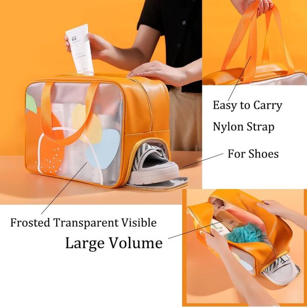 Cosmetics Wet Dry Separate Toiletry Bag with Shoes Storage