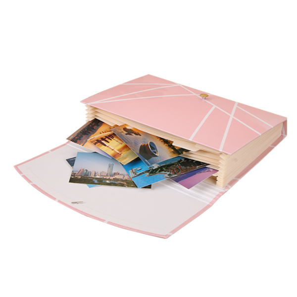 13 grid multi-colored paper accordion file folder