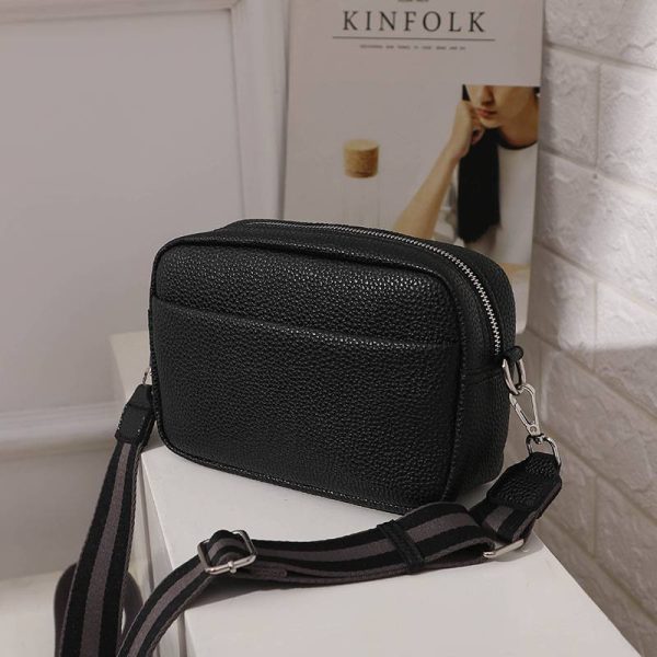 Solid color PU crossbody women's shoulder small square bag