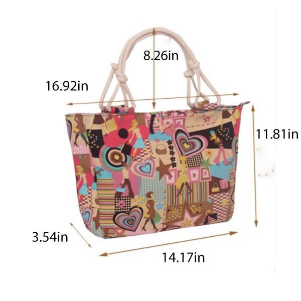 Printing Casual Canvas Tote Bag